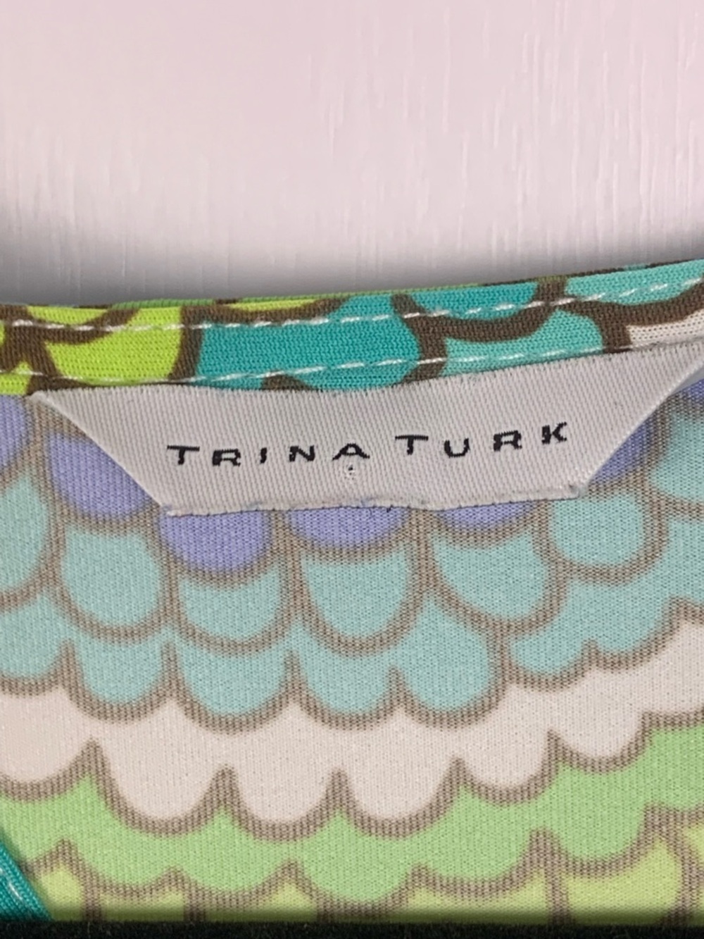 Trina Turk Maxi Dress L Racerback Plunging V Smocked Empire Resort Cover Up - Picture 7 of 16